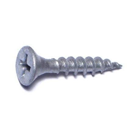 Buildright Deck Screw, #7 x 1 in, Steel, Flat Head, Phillips Drive, 260 PK 09155